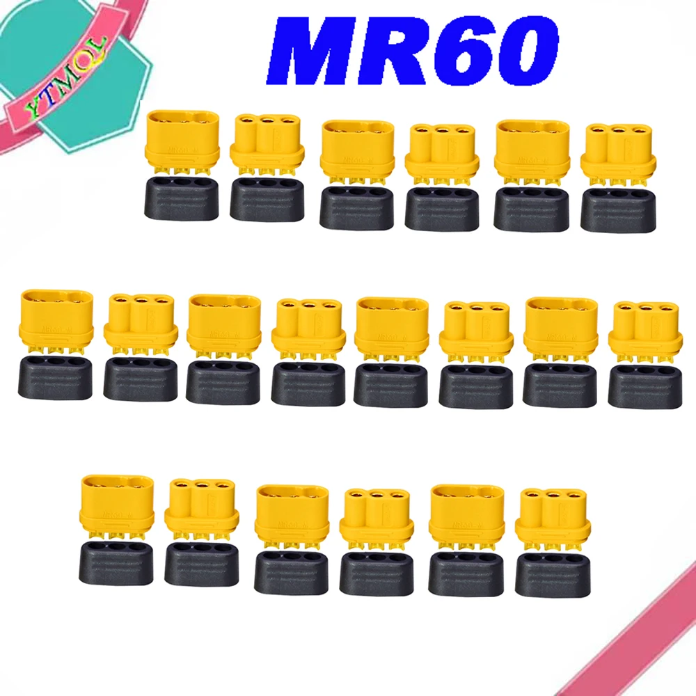 

10-100PCS MR60 Male Female Bullet Connector Plug the Upgrade For RC FPV Lipo Battery RC Quadcopter