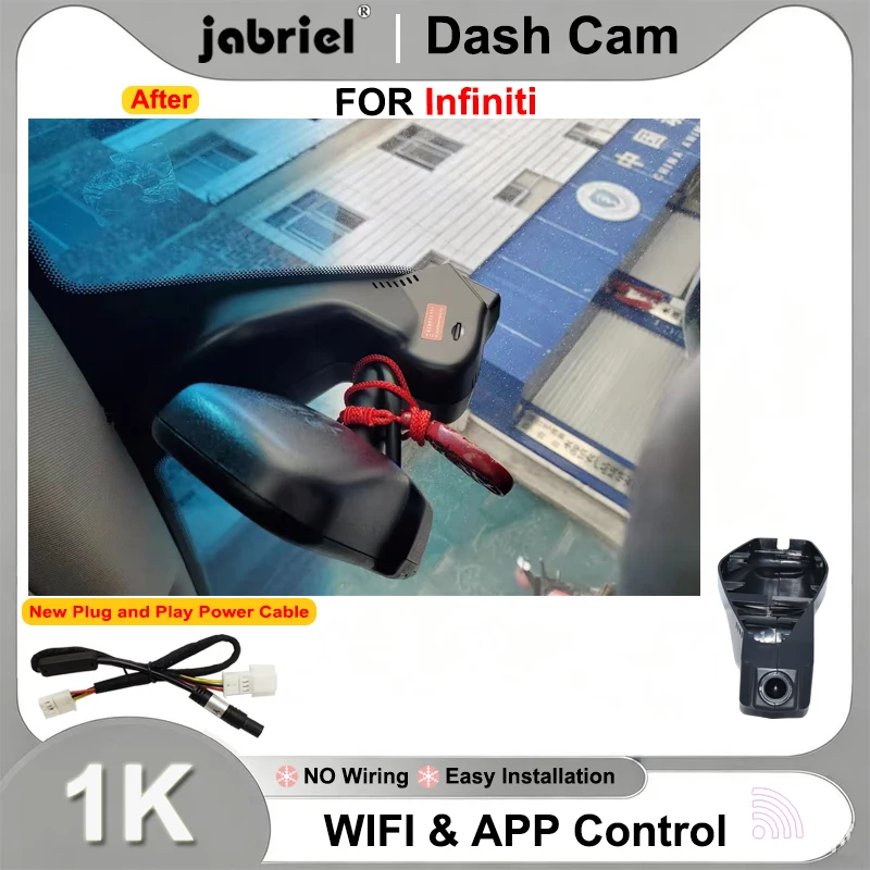 Dash Cam Car DVR HD 1K 1080P Wifi Plug and Play DashCam for Infiniti qx50 qx70 2013 2014 2015 2016 2017 2018 android ex37 g37 fx