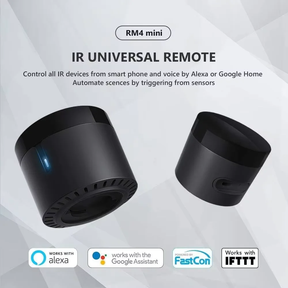 Broadlink Rm4 Mini Smart Remote Control Infrared Universal IR Audio Video Smart Home Work with Google Home Alexa