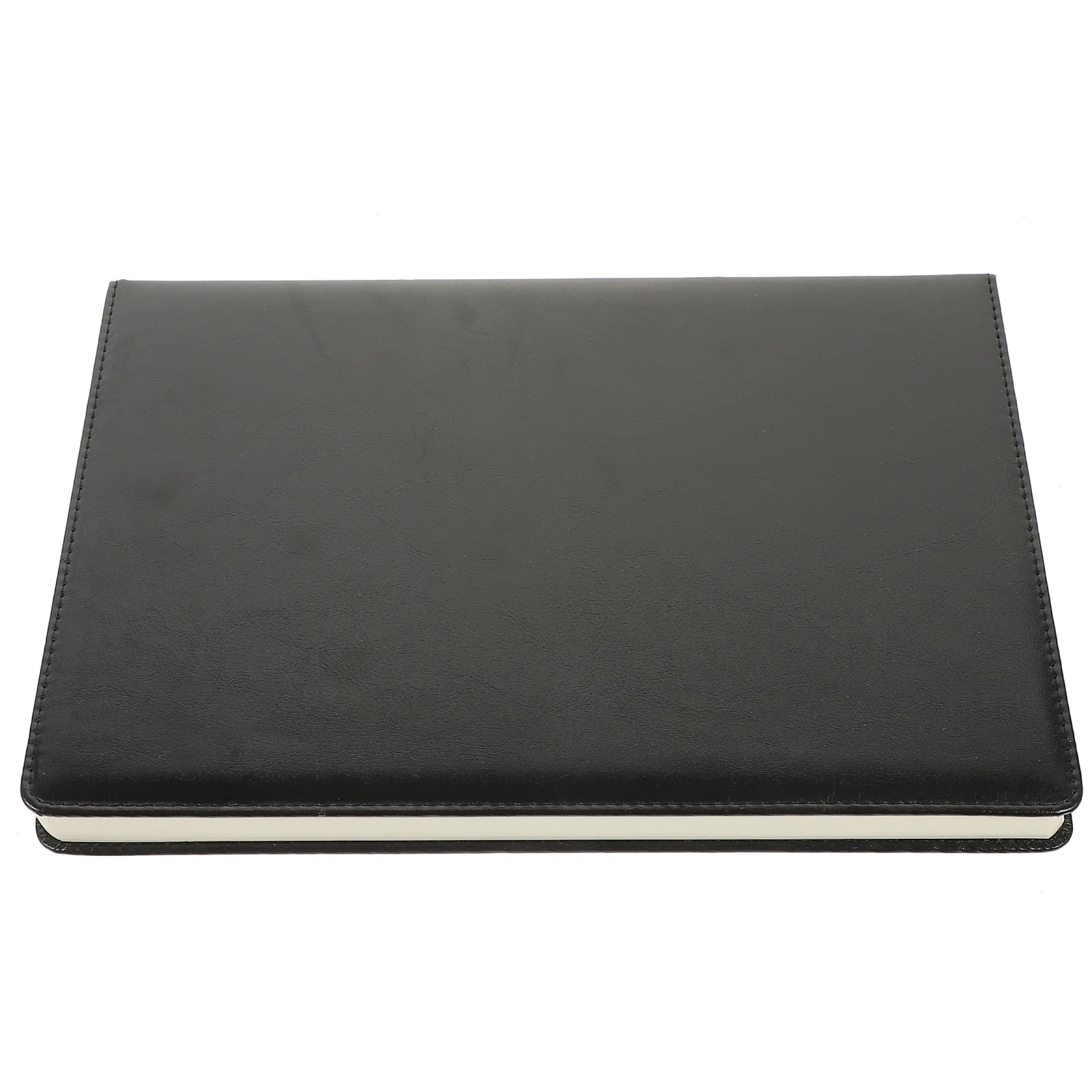 Large A4 Notebook Business Simple Office Notepad Black 96 Photos/192 Pages Writing Work Pads Pu Paper Lined Cover Portable Man