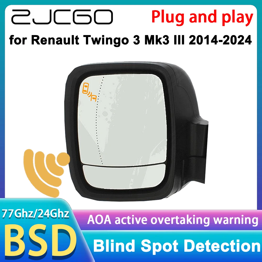 

ZJCGO for Renault Twingo 3 Mk3 III 2014-2024 OEM Blind Spot Monitoring Warning Detection BSM BSD BSW System 77GHz Radar Detector