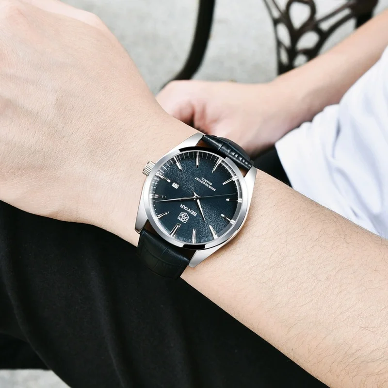 BENYAR 5163 كلاسيكي رائع ساعة رجالي فاخرة مقاوم للماء ساعة كوارتز موضة عادية ساعة عسكرية للرجال Relogog Masculino