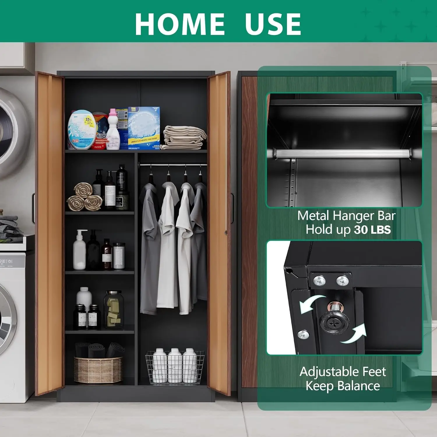 Armadi portaoggetti in metallo, armadietti per dipendenti da 72 pollici, armadio in acciaio con porta con serratura per ufficio, casa, scuola, palestra, reparto antincendio, hotel