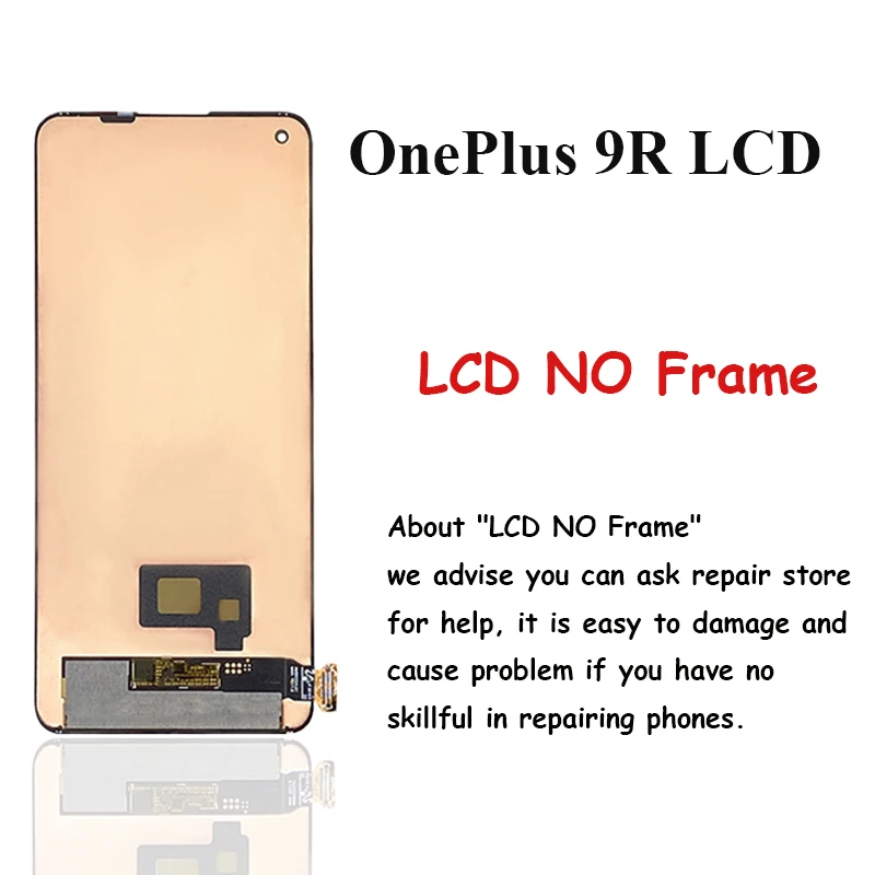 Original AMOLED For OnePlus 9R 9 R LE2101, LE2100 Pantalla Lcd Display Touch Screen Digitizer Replacement Parts