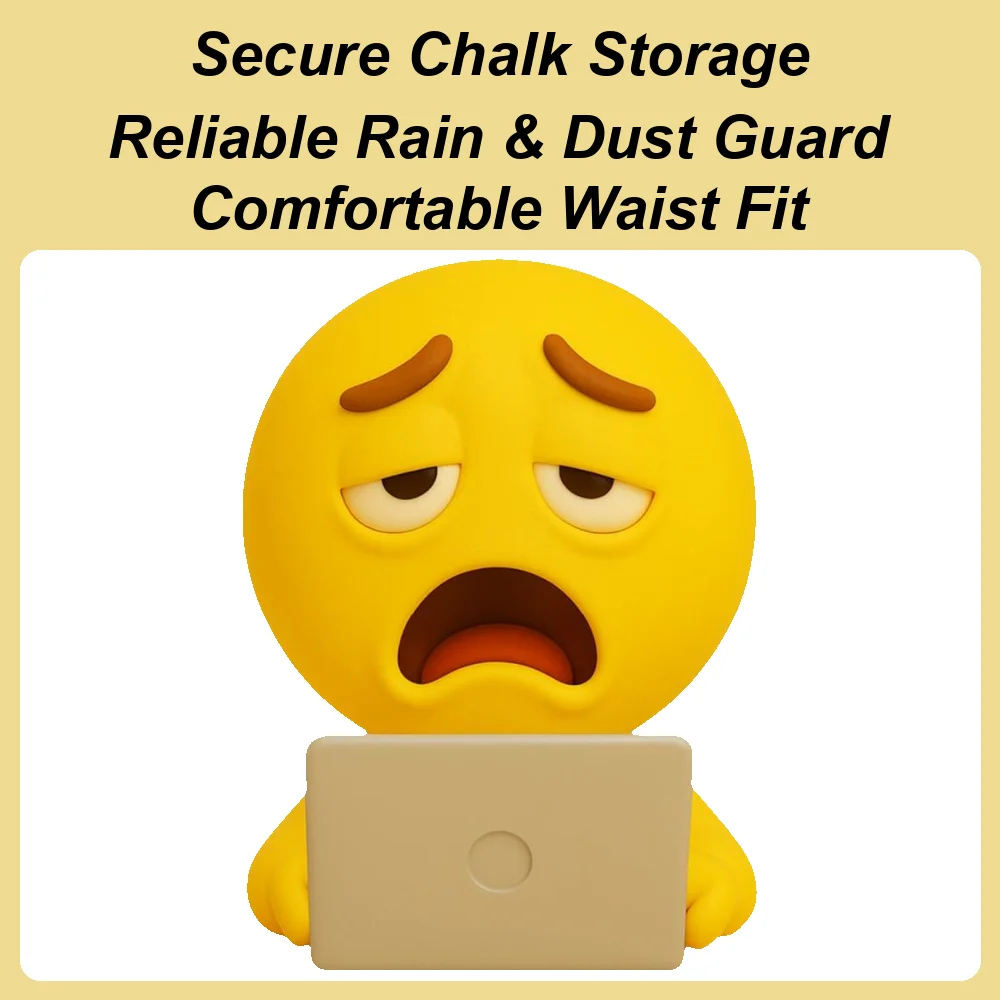 

Поясная сумка с мелом для скалолазания, водонепроницаемая герметичная портативная регулируемая уличная сумка для мела для боулдеринга для альпинизма