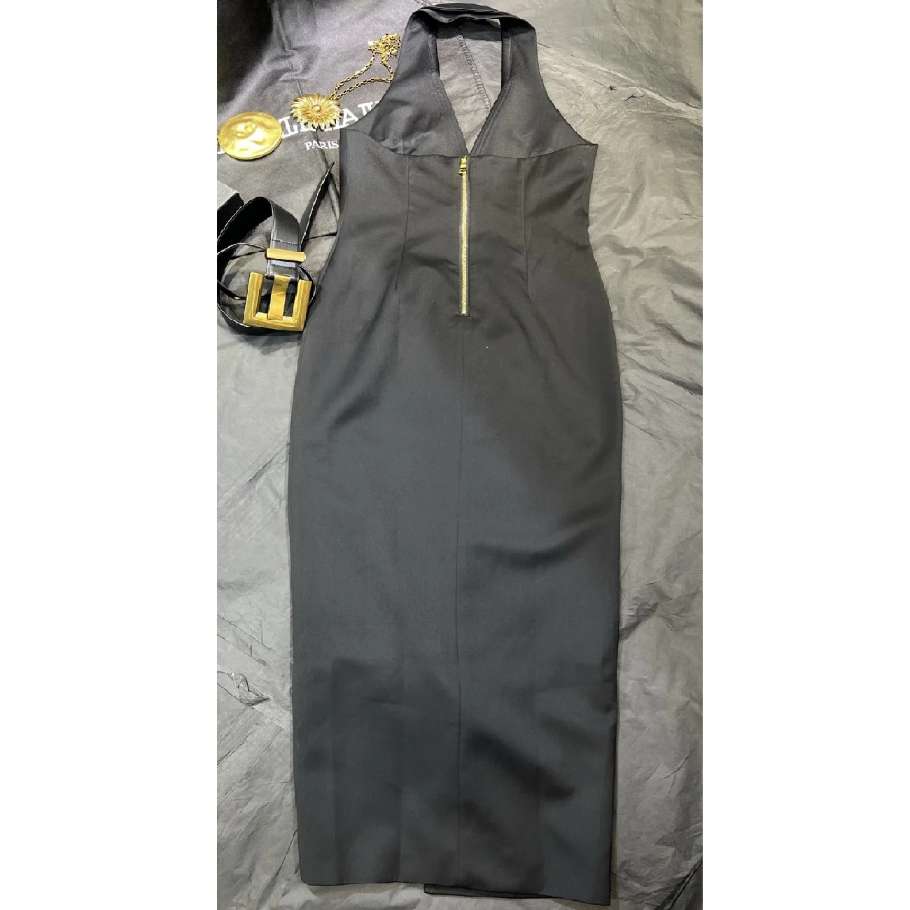 2025年夏 レディース ホルターネック ベルト付きワンピース、ダブルブレスト、セクシーなレディース タンクワンピース、y2k新作、高品質パーティードレスブラ