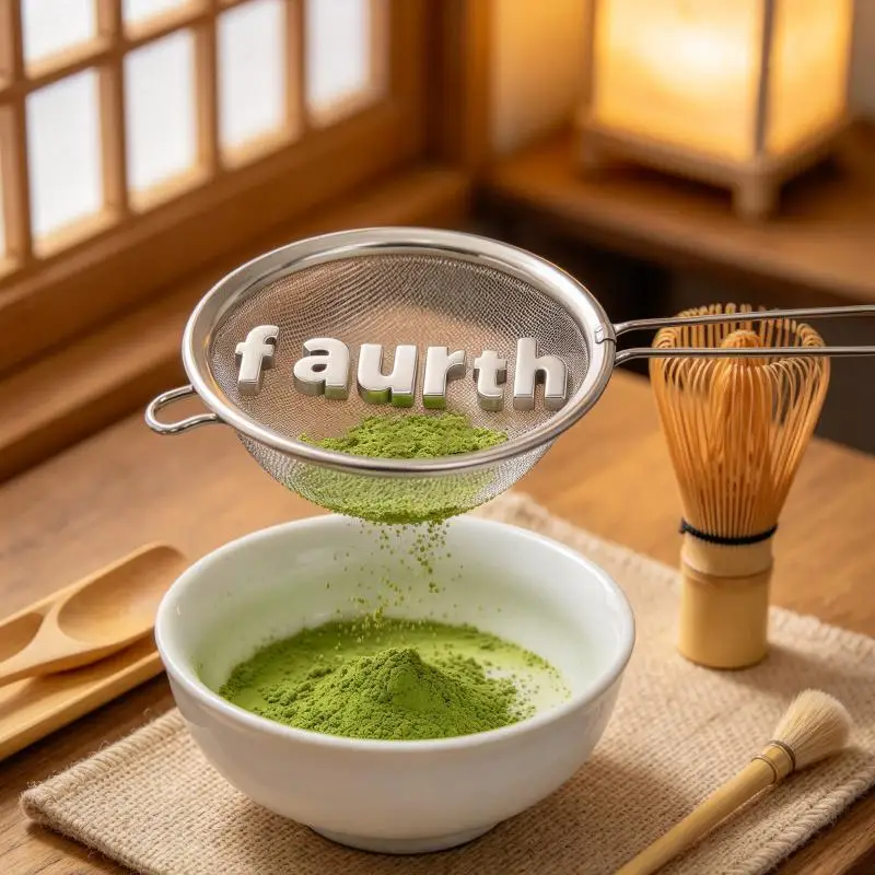 Stainless Steel Matcha Sifter Fine Mesh Anti Caking Portable Baking Tool For Picnic Home Cafe Matcha Prep