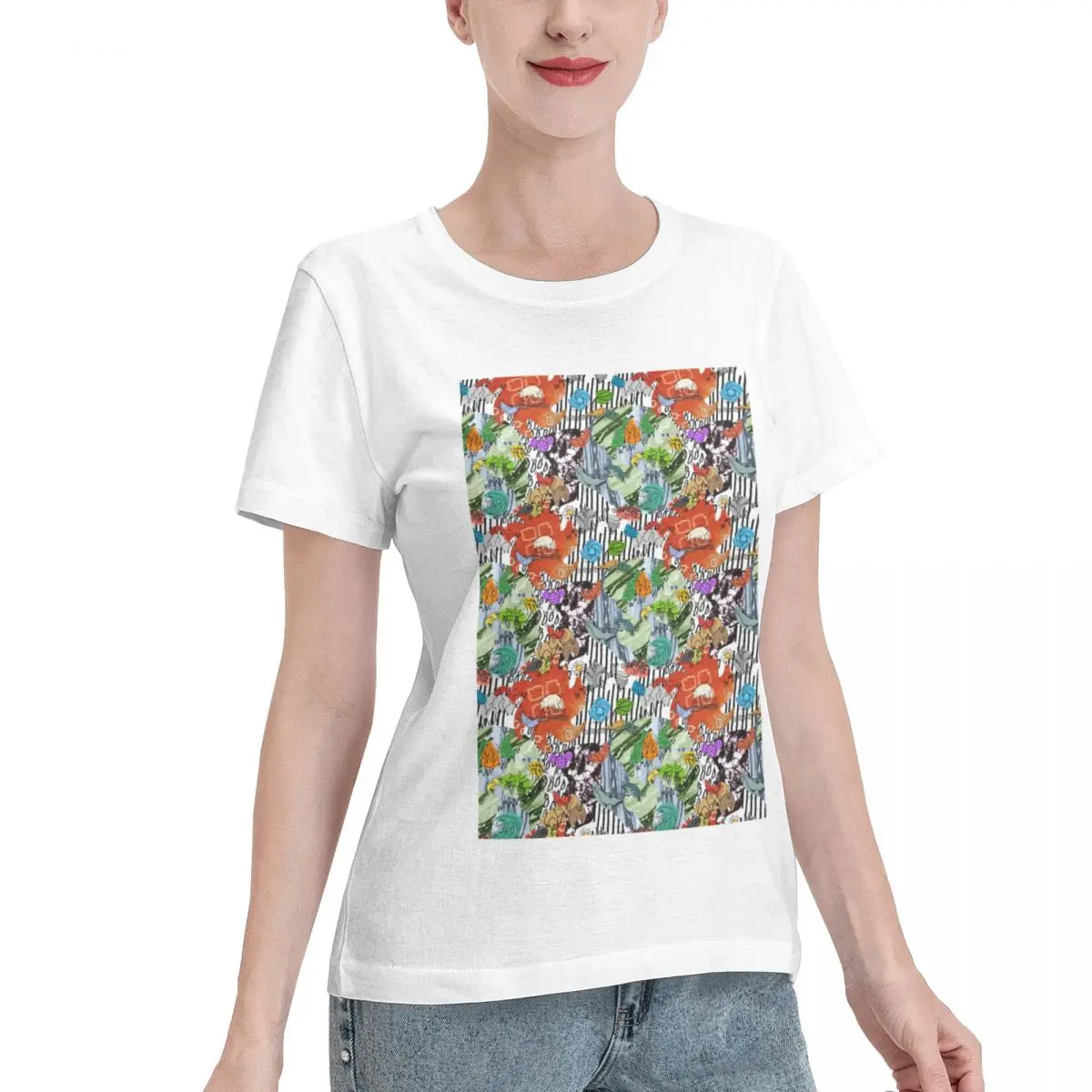Clearance Combat Climate Change On White Women's T-shirt Casual Non Fading Tee
