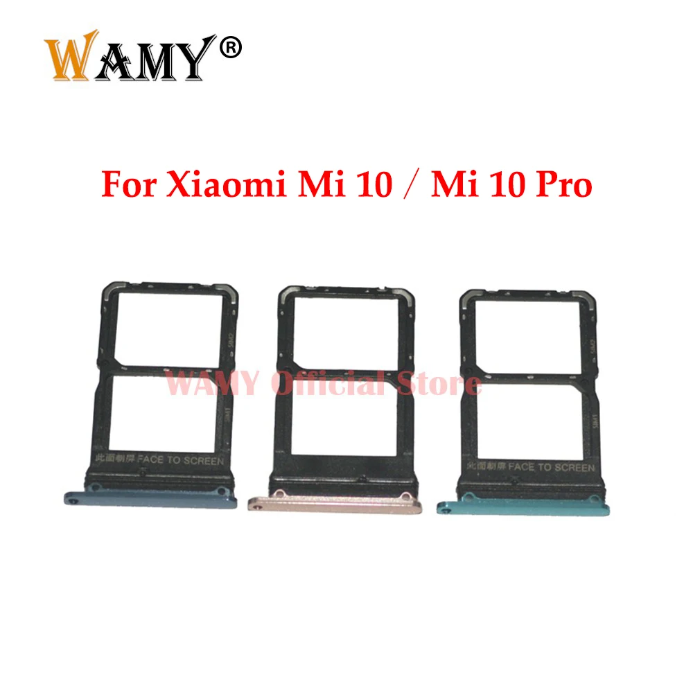 Original New Micro Sim Card Tray Slot Holder Replacement For Xiaomi Mi 10 Pro Mi10 Pro Black Gold Blue