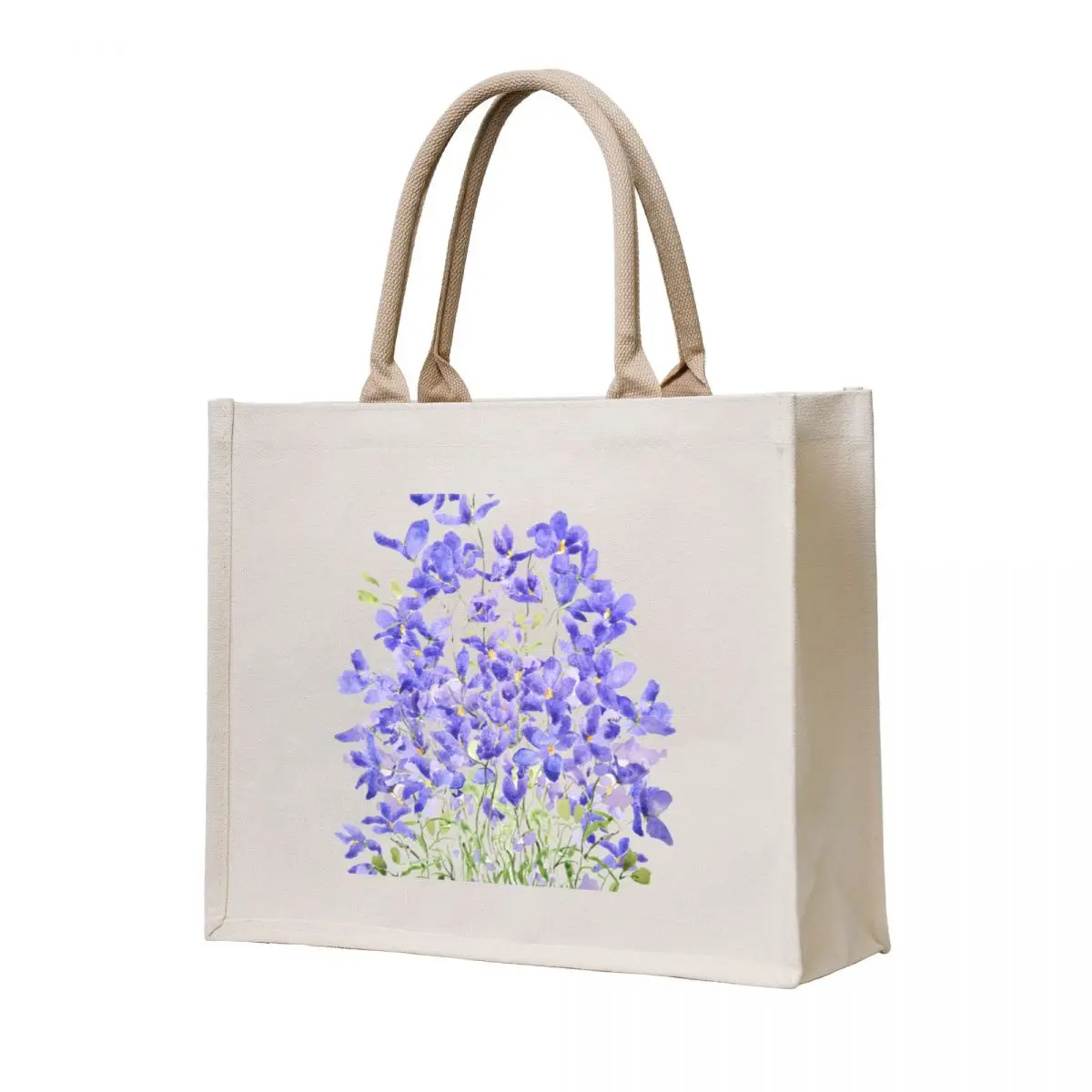 

hand painted purple wild flower watercolor painting Tote Bag Women's shopping bag canvas bags tote bags aesthetic