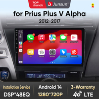 Junsun Wireless CarPlay For Apple Android Auto Car GPS Radio For Toyota Prius Plus V Alpha 2012-2017 Multimedia Head Unit