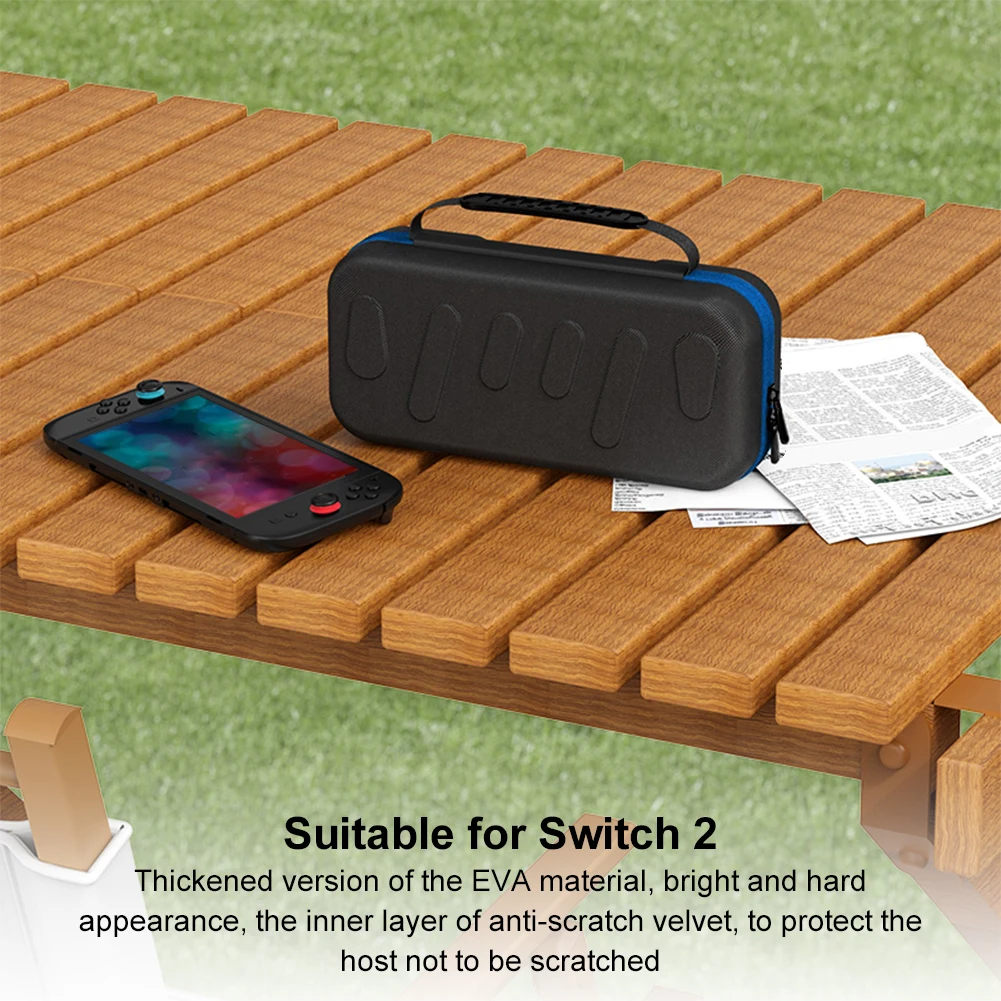 حقيبة حمل واقية صلبة مع 24 فتحة لبطاقة الألعاب منظم سفر محمول مقاوم للماء حقيبة تخزين وحدة التحكم المقاومة للصدمات لـ NS2