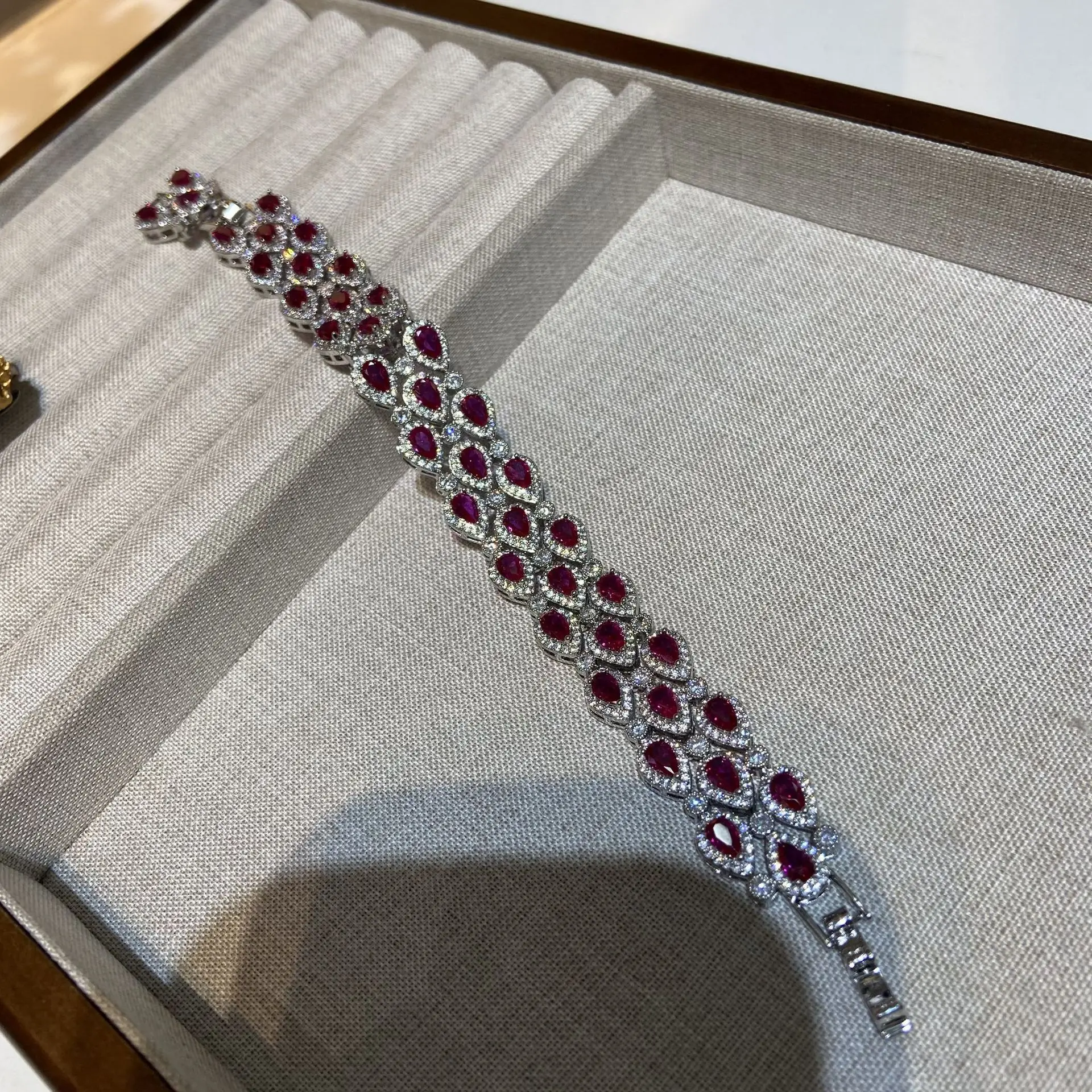 NONE Ensemble Collier et Bracelet à Franges Strass 5