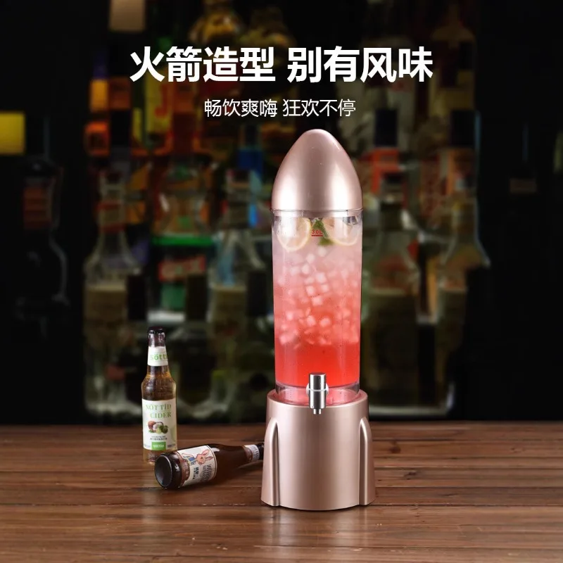 Wine Cannon 3 Liters with Faucet Luminous Draft Beer Coke Bucket Dispenser Internet Celebrity Juice Bucket