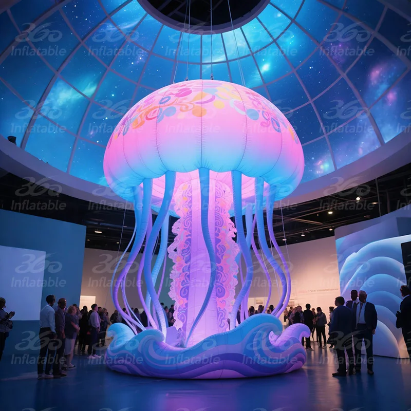

360 Inflatable Customized Glow Inflatable Jellyfish Holiday Parties Outdoor Decoration Advertising Inflatables