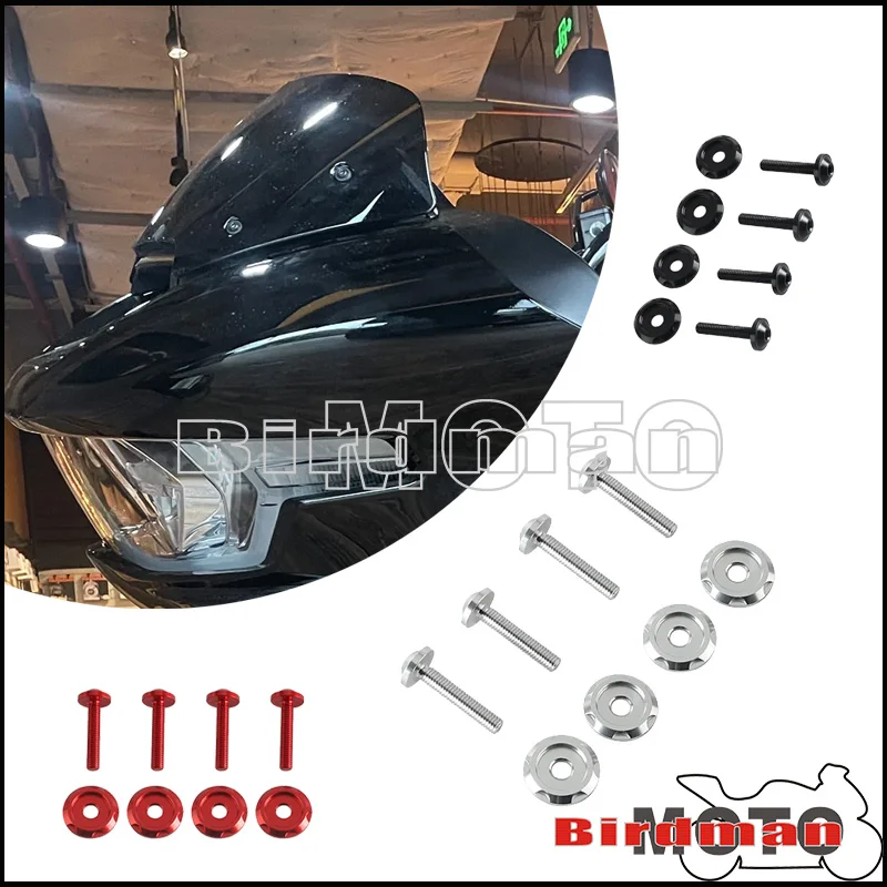 8 Colour Options Motorcycle 6061 Aluminum Alloy Fairing Windshield Screw For Harley  Touring Road Glide FLTRX 2015-2023