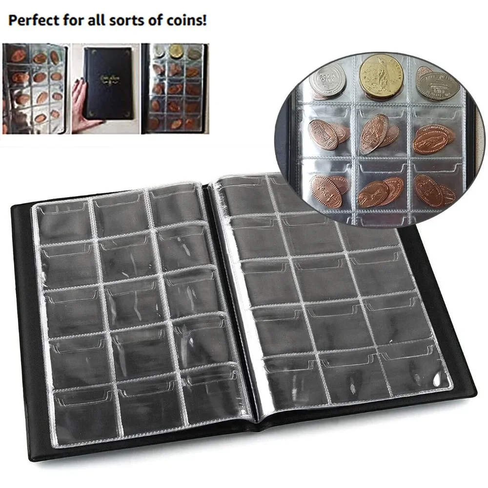150 Compartment Archival Coin Collector Book Coin Collector Albums Coin Display Storage Boxes Collector Organizer Display Books
