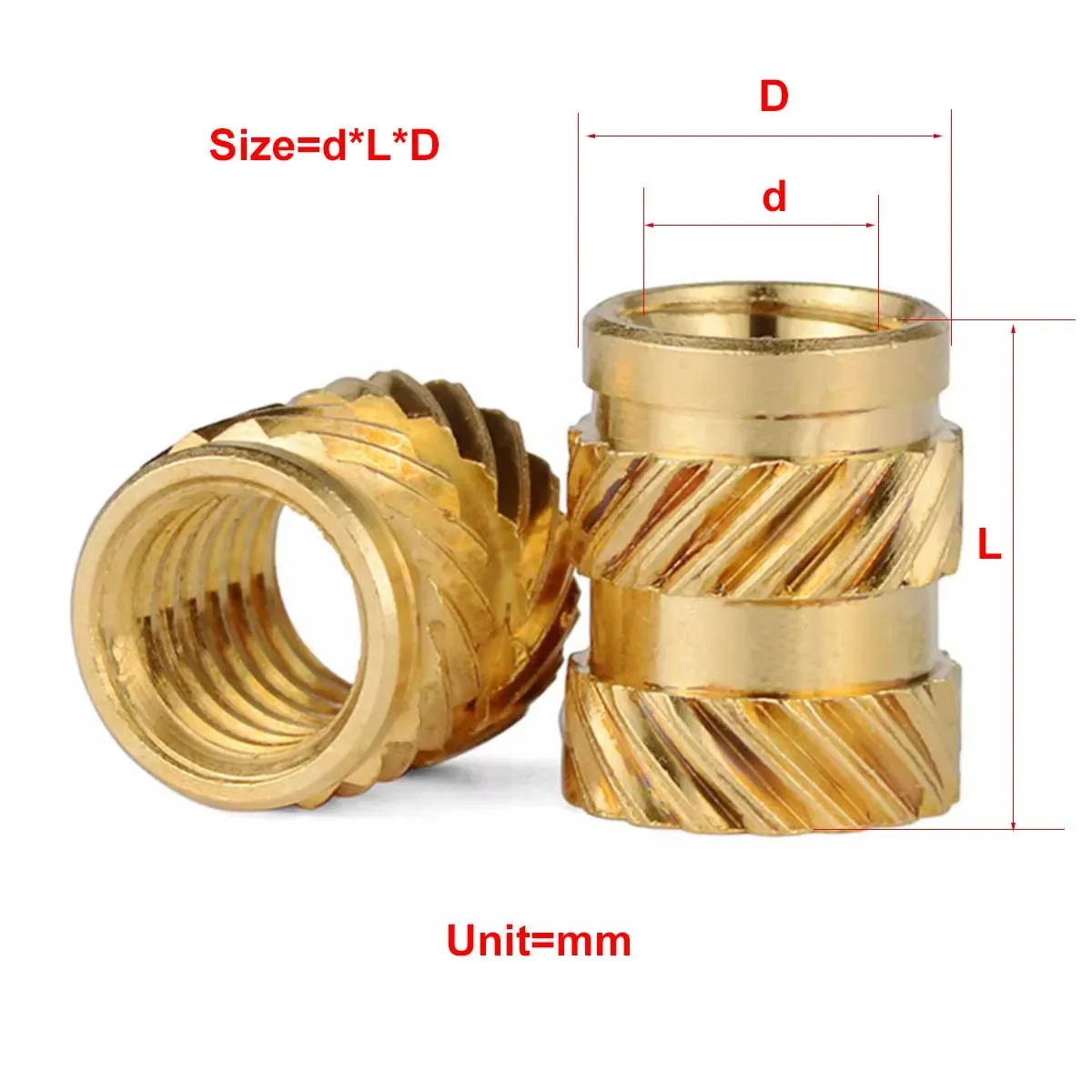 Hot Melt Nut/Copper Insert Embossed Diagonal Embedded Hot Pressed Nut M1.0M1.4M1.6M1.7M2M2.5