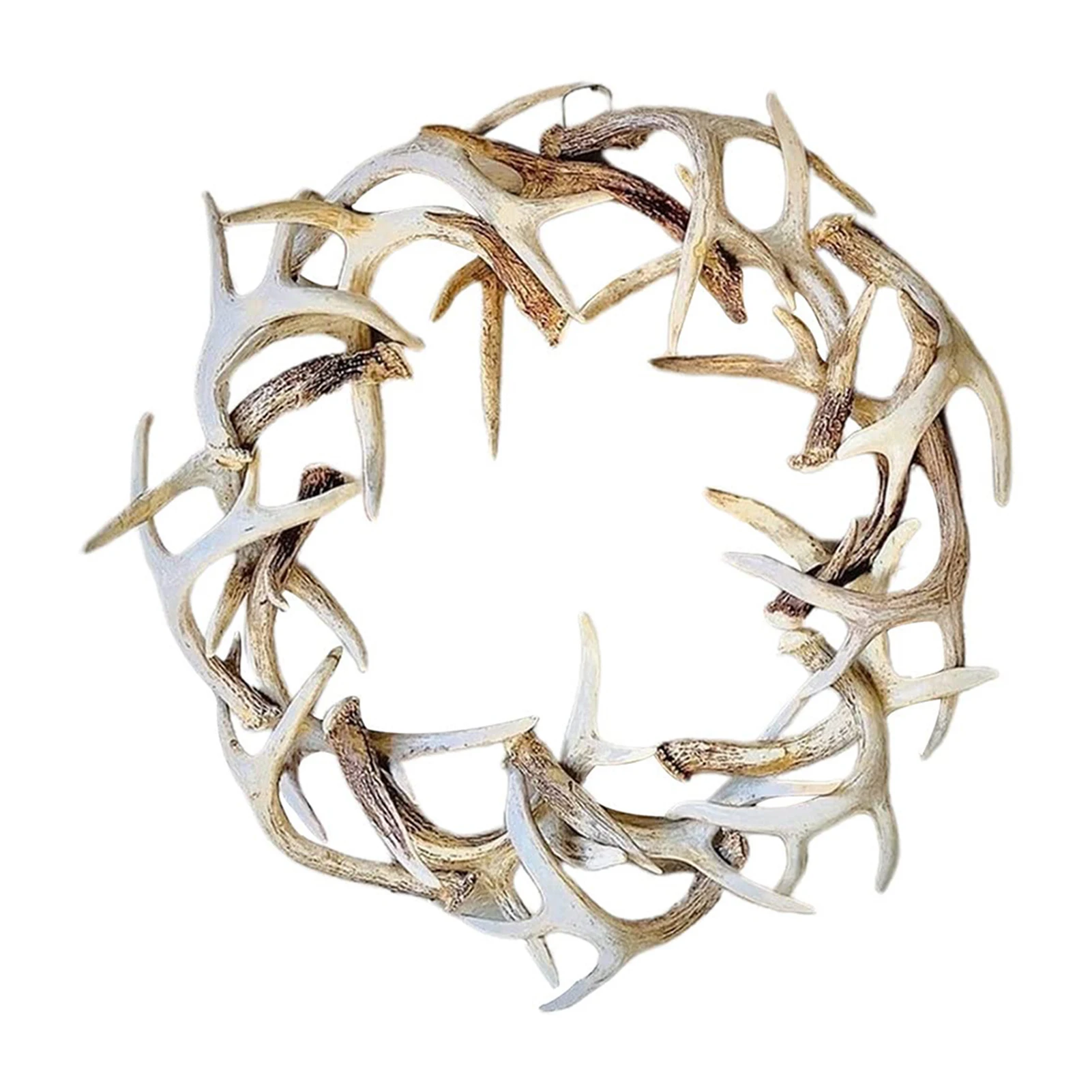 Resin Christmas Deer Horns Garland High Quality Material Durable Not Easy To Fade For Door Handle Ceiling Bar