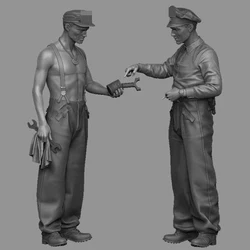 1/35 Resin figure unpainted model kit, military subject German soldier Tank Officer unassembled and unpainted GK, 897R