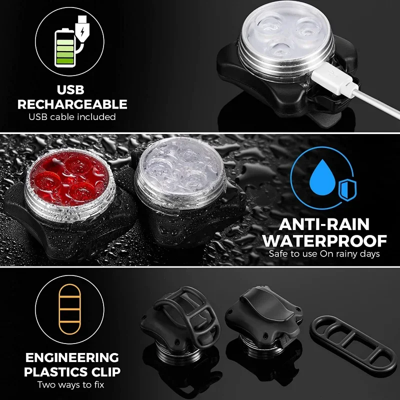 LED Dog Collar Light for for Night Walking Waterproof Dog Lights Rechargeable Pet Clip on Light Pet Collar Light 4 Light Modes