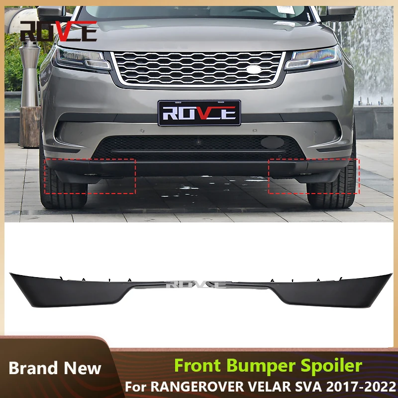 

ROVCE Car Front Bumper Lip Diffuser Splitter Spoiler Protector for Land Rover Range Rover Velar SVA L560 LR115671 LR115672