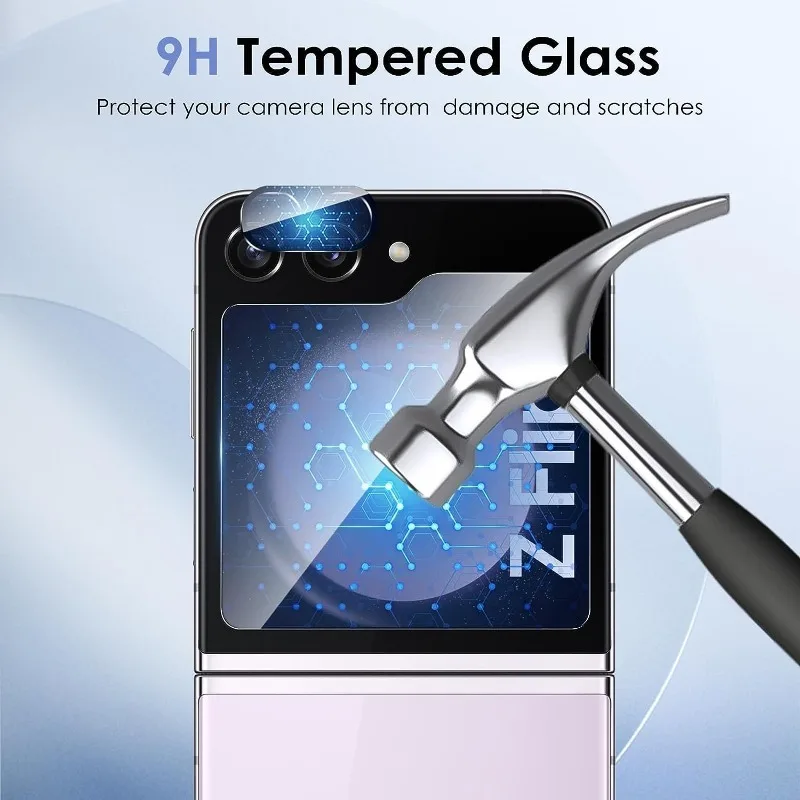 Hydrogel Film for Samsung Galaxy Z Flip 5 Inner Screen Protector Outer Display Screen Camera Lens Tempered Glass for Z Flip5 5G