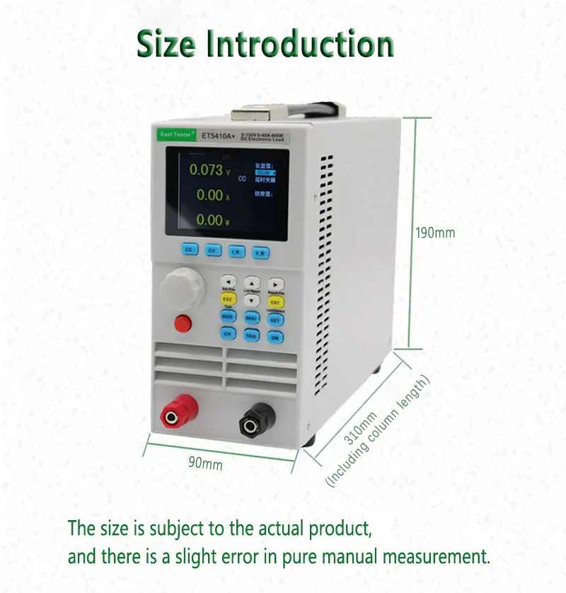 Electrical Load 400W Professional Programmable Digital DC Load Electronic Battery Tester Load Meter