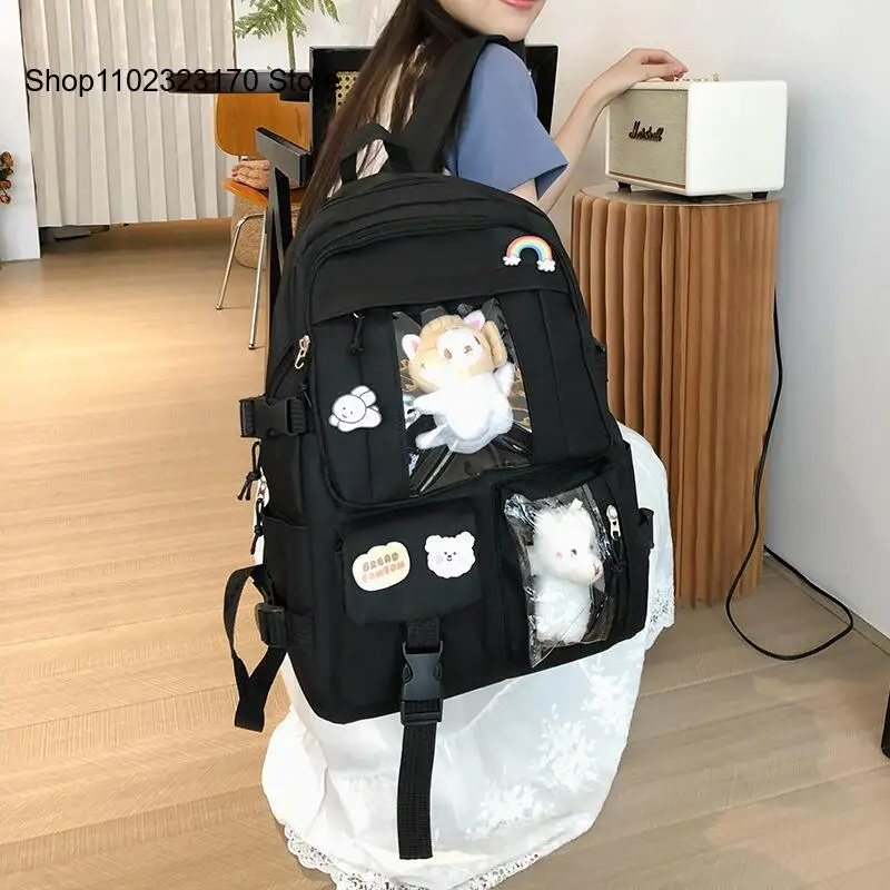 Backpack for Girls Korean Version Cute Japanese Campus Student School Bag Casual Large Capacity
