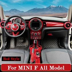 Car Interior ABS Plastic Decoration Cover Red Modified Sticker For BMW MINI Cooper S F54 F55 F56 F57 F60 CLUBMAN Car Accessories