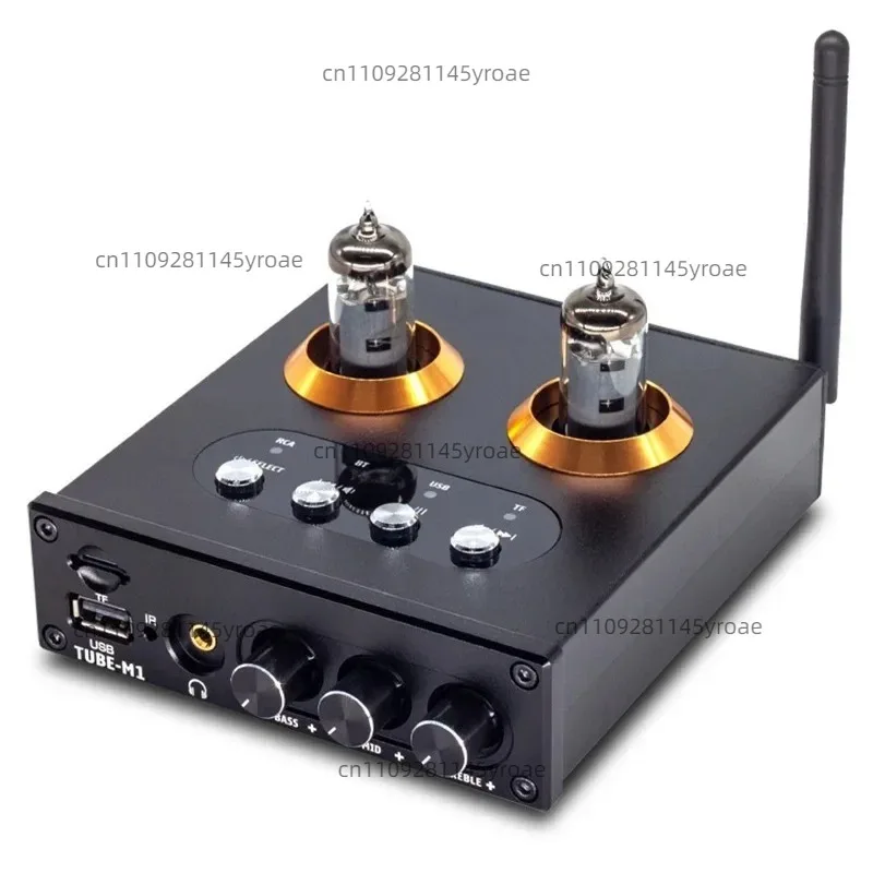 GE5654 Vacuum Tube Preamplifier, BT5.0 U Disk TF Card Audio Input, Infrared Remote, Pre-amplifier For Turntable