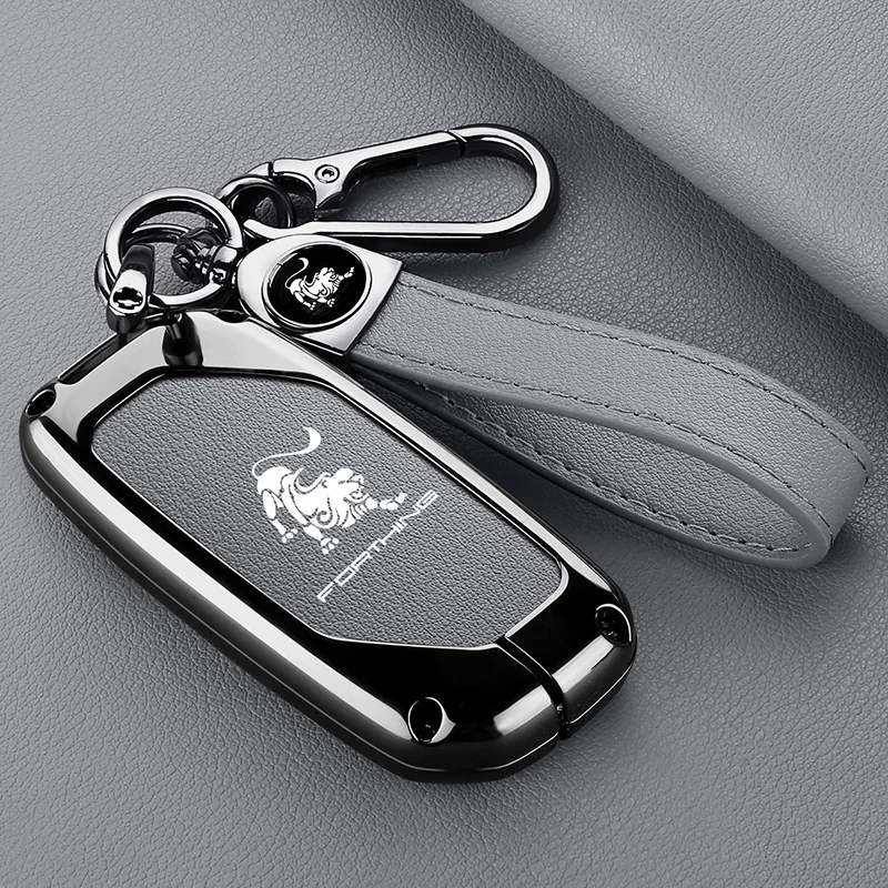 Zinc Alloy Car Key Case Fob Cover Protector Shell For Dongfeng Forthing Fengxing T5 EVO 2021 Auto Remote Keychain Accessories