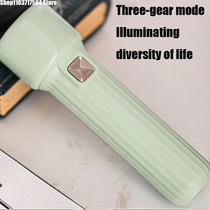 Small and cute  Powerful Led FlashlightBuilt in Battery Shot Long Smart Rechargeable Flash Light Torch Lamp For Camping