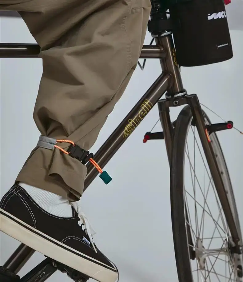 مجموعة حزام ركوب الدراجات العاكسة - مشبك بنطال قابل للتعديل وحزام أنبوبي لركوب الدراجة الليلية