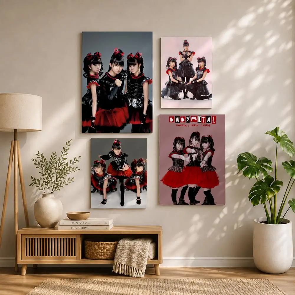 Band B-BABYMETALS Poster HD Self Adhesive Waterproof Wall Art Ideal for Home Office Dorm Bedroom Great Gift