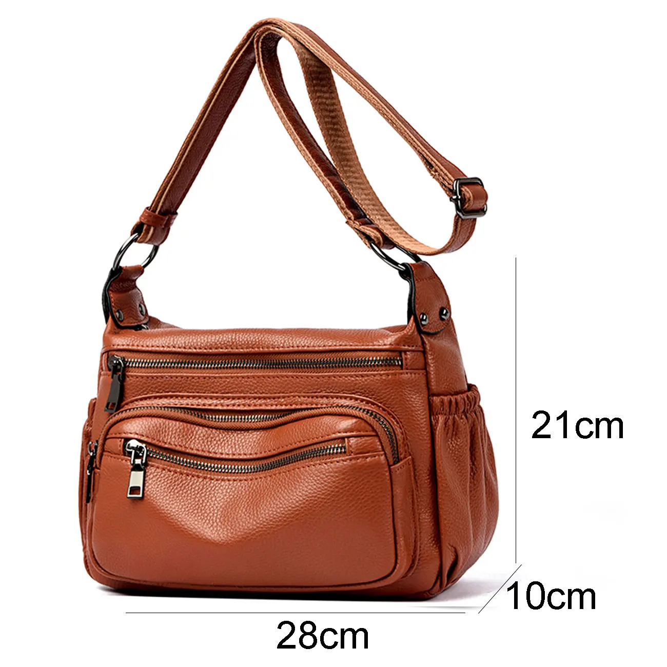 women's shoulder bag genuine leather minimalist Horizontal Square black Multi-functional design vintage y2k crossbody bag