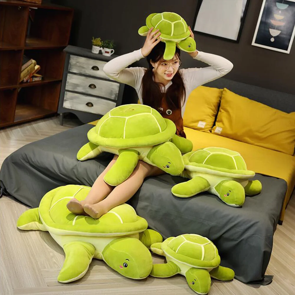 Cartoon Marine Animal Turtle Pillow Stuffed Children Plush Toy