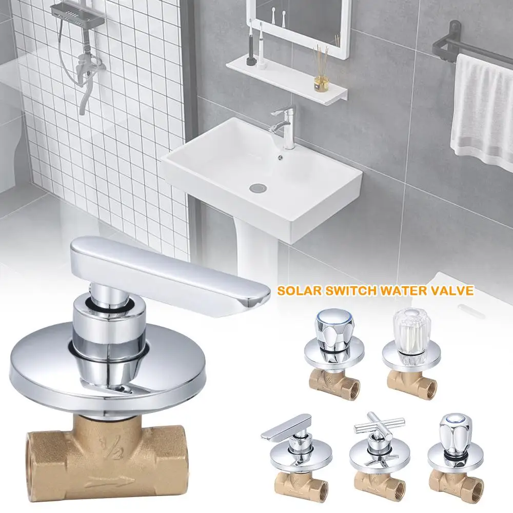 

1/2 "3/4" запорный клапан для душа, латунный открывающийся быстрый трубопровод, скрытый переключатель, запорный в четверть/полно токарный запорный клапан