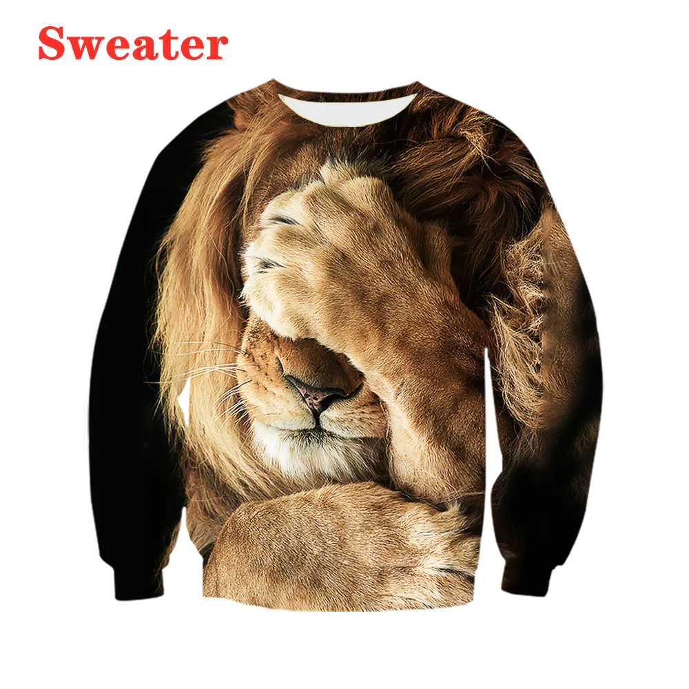 

New 3D Print Causal Clothing Animal Lion Fashion Men Women Sweatshirt Plus Size S-7XL Harajuku