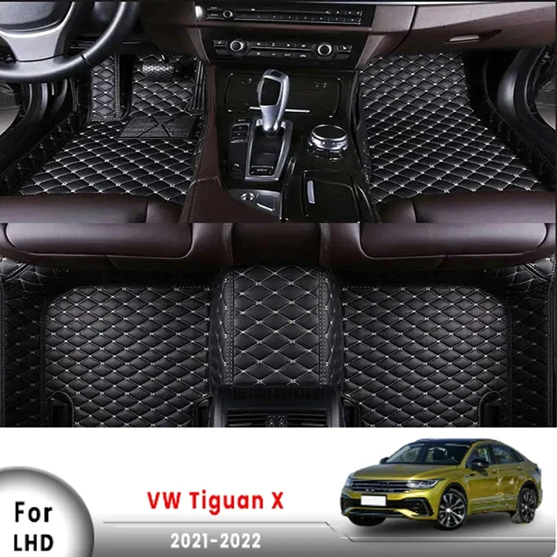 

Car Floor Mats For Volkswagen VW Tiguan X 2022 2021 (5 seats) Custom Carpets Interior Accessories Foot Automobiles Products Rugs
