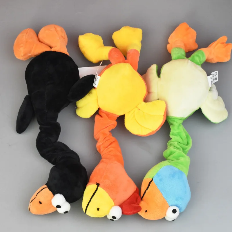 high quality 1PC Dog Squeaky Toys Plush Puppy Chew Toy Long Neck Goose Duck Chicken Shape Pet Squeaker Toy Sound Vocalization Interaction Training Supplies