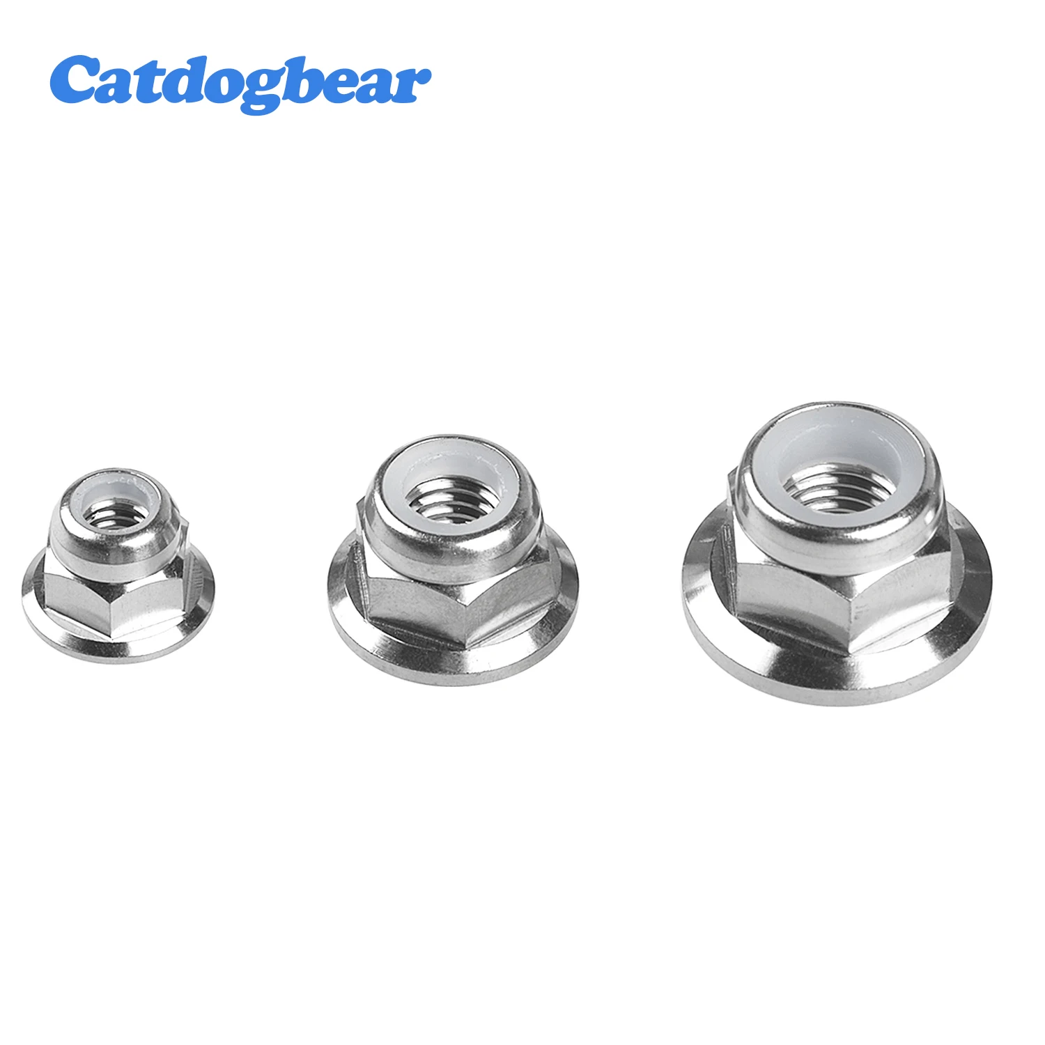 

Catdogbear Titanium Nuts M6 M8 M10 M12 Flange Nylon Lock Nuts for Bicycle Motorcycle Car Ti Fastener