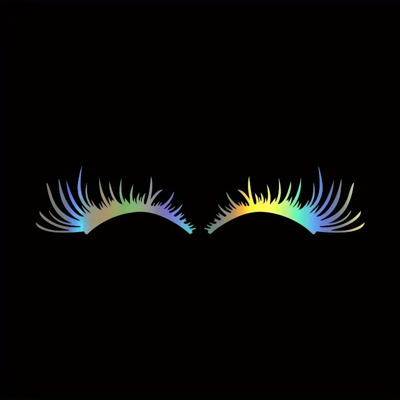 

Bumper Decoration, Vinyl Waterproof Decal,Fashionable Large Eyelashes Headlight Eyelash Sticker, Suitable for Car, Truck Lights