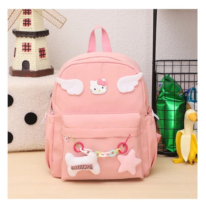 Sanrio Hello Kitty lindo y dulce estudiante mochila de dibujos animados fresco viaje compras casual mochila de gran capacidad