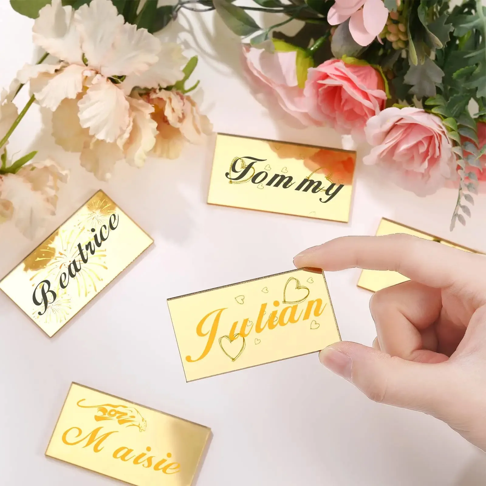 Gold Acrylic Mirror Cast Acrylic Plexiglass Sheets Cut Plastic Plexi Glass with Protective for Signs, DIY Display Project, Craft