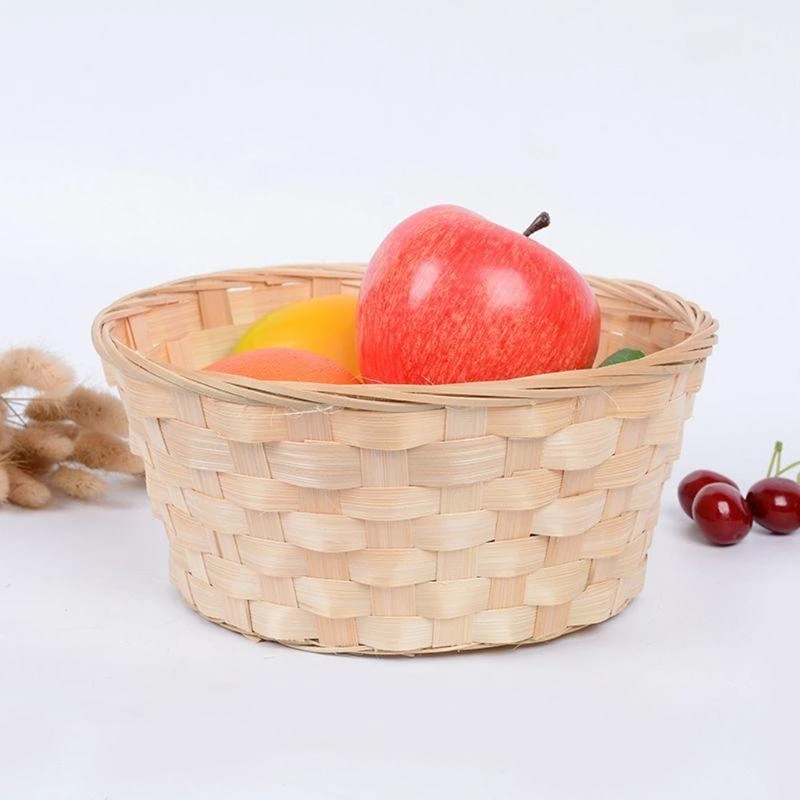 Bamboo Woven Bread Bread Snacks Container Container Display Basketry Wicker Basket C7AC