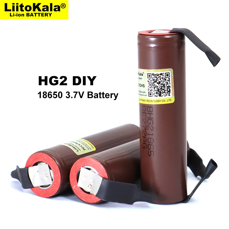 Liitokala HG2 18650 3000mAh Electrical Tools Rechargeable Battery High-Discharge, 30A High Current + DIY Nicke