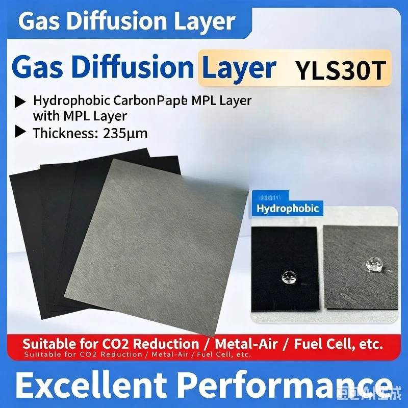 YLS‑30T SEN30T Hydrophobic Carbon Paper Gas Diffusion Layer GDL Conductive Substrate For Fuel Cell & H2 Electrolyzer