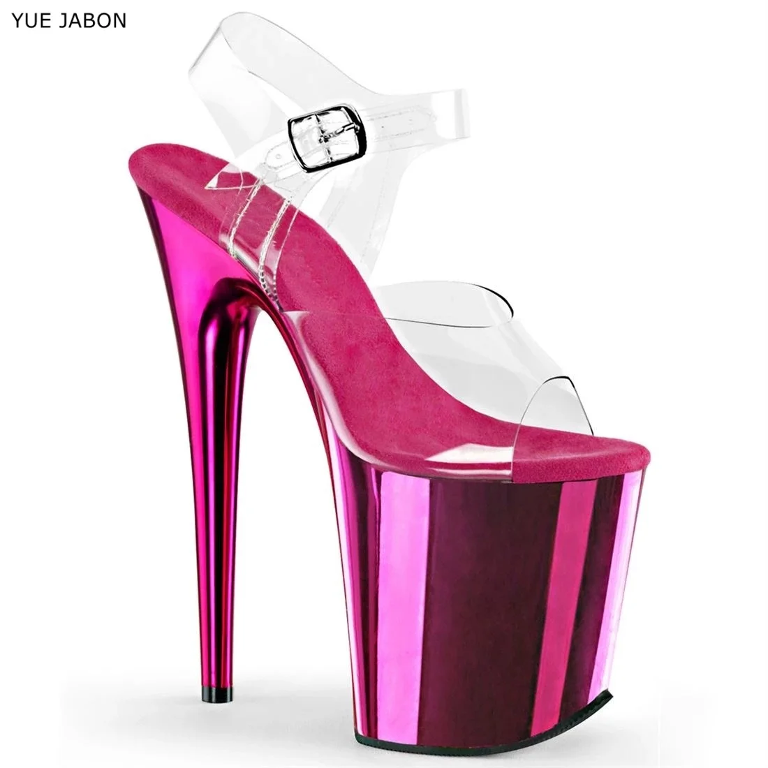  20cm Water High Platform High Heels Gold Red Leather Upper Sandals for Pole Dance,Stylish & Durable High Heel Pole Dance Shoes