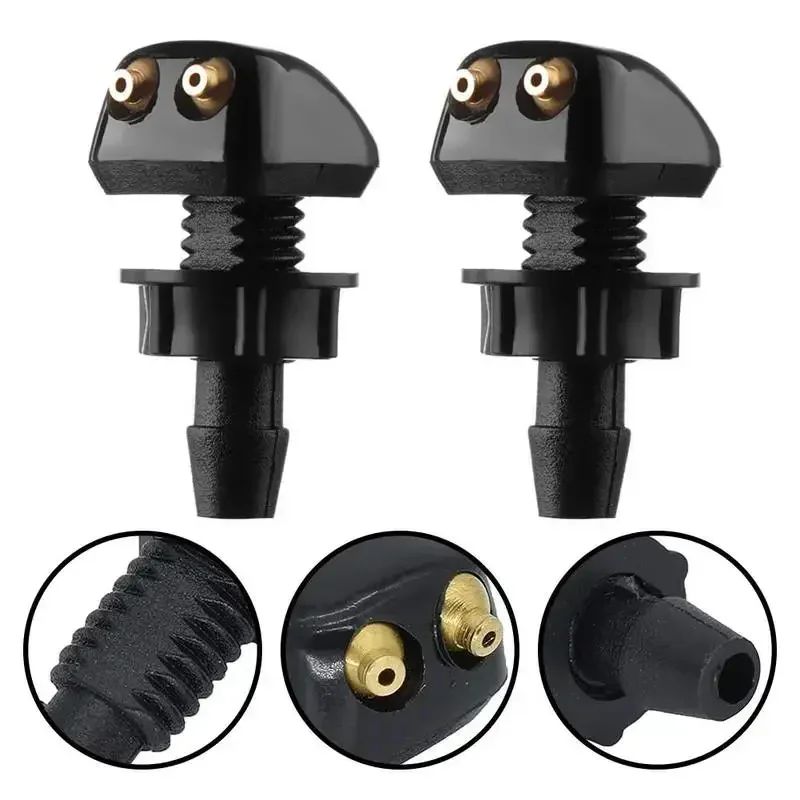 Bico universal para lavagem de para-brisa de carro, 2 peças, limpador de capô de motor, coluna reta, bico de spray, cabeça de spray, acessórios de limpador de carro
